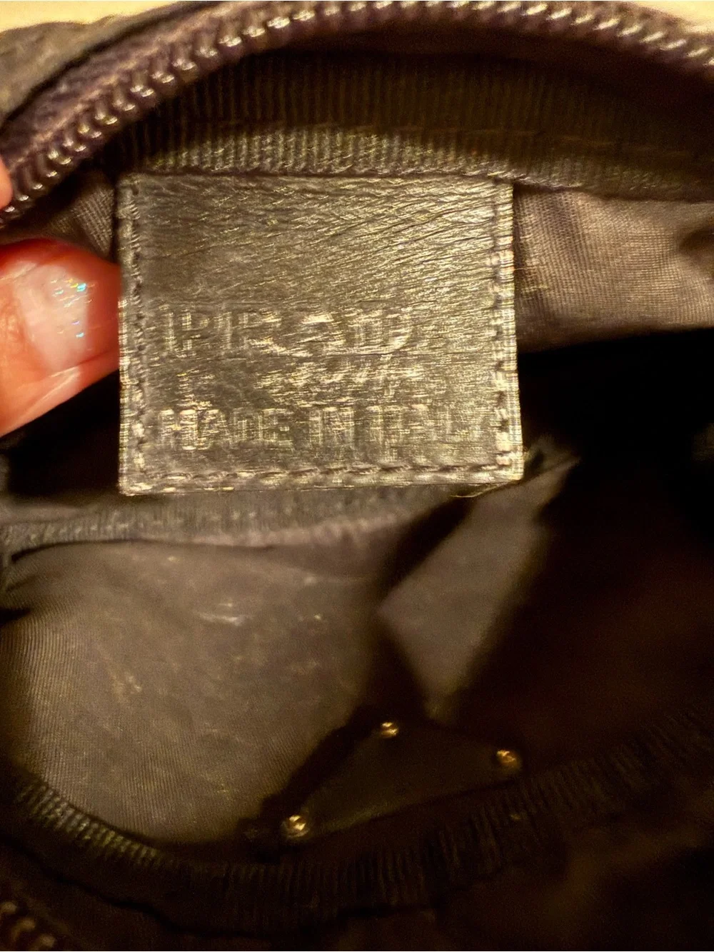 PRADA Black Tessuto Nylon Mini Zip Pouch Cosmetics Bag Triangle Logo